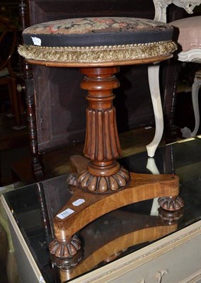 Lot 762 - A William IV mahogany revolving stool, in the manner of Gillows, 2nd quarter 19th century, with...