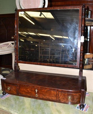 Lot 764 - Regency mahogany toilet mirror