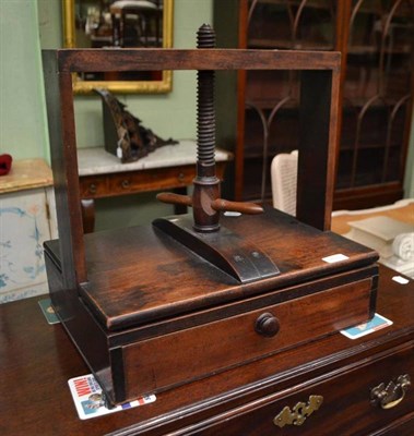 Lot 769 - Victorian mahogany book press with single drawer