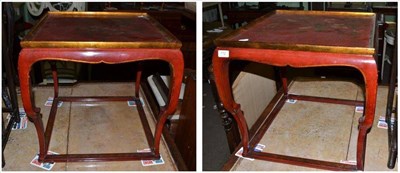 Lot 772 - Two Chinese style red lacquer tables