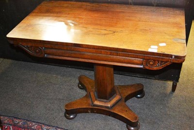 Lot 799 - A 19th century rosewood card table