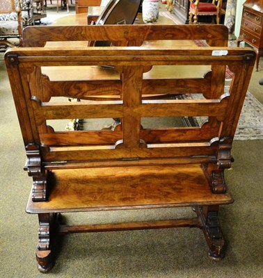 Lot 802 - Victorian walnut folio stand