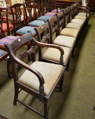 Lot 821 - Set of eight late George III mahogany dining chairs including two carvers (8)