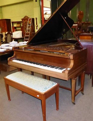 Lot 852 - A Bechstein 6'9"; model B mahogany cased grand piano, circa 1911, raised on square tapering...