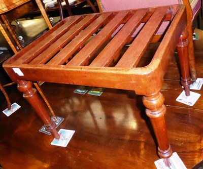 Lot 859 - Victorian mahogany luggage stand