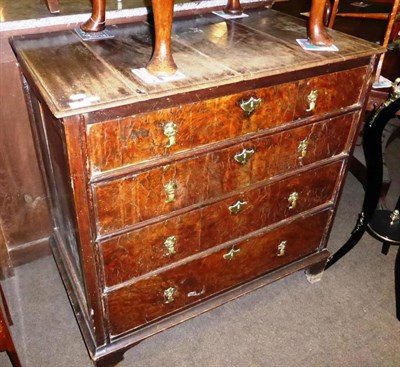 Lot 862 - A 17th century burr walnut chest of drawers