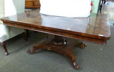 Lot 894 - ^ George IV mahogany centre table raised on a tapering support with scrolled toes