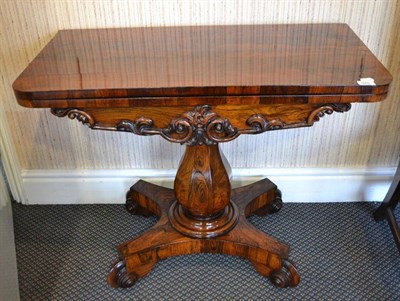 Lot 946 - An early Victorian rosewood card table