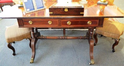 Lot 962 - Regency mahogany and satinwood banded sofa table