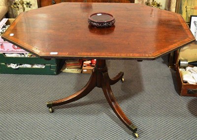 Lot 964 - George III mahogany and crossbanded breakfast table (and a later painted top available)