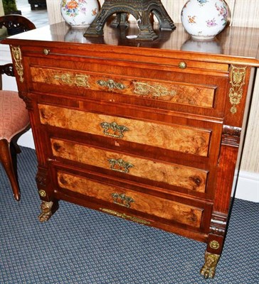 Lot 976 - French chest of drawers with later brass fittings