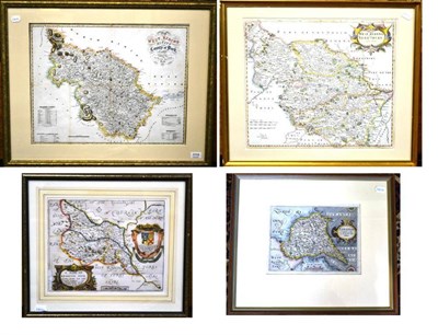 Lot 1114 - A large collection of early Yorkshire maps, 17th, 18th and 19th century, four framed and glazed...