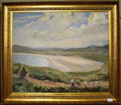 Lot 1119 - Gordon Clifford Barlow (1913-2005) ";Valtos Sands, Lewis";, bears signature H. Royle, inscribed...