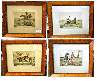 Lot 1125 - A set of four lithographic prints in the style of Henry Alken, each 12cm by 16cm (4)