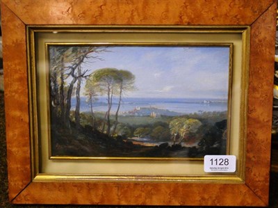 Lot 1128 - Albert Proupou, View of a Mediterranean landscape looking towards the sea, signed, oil on...