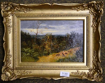 Lot 1130 - S. J. Clark (19th century) Rabbits in a summer landscape, signed, oil on board, 17.5cm by 26cm