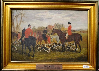 Lot 1140 - After Richard John Widdas (1826-1885) A hunt meet, signed, oil on canvas, 29.5cm by 44cm