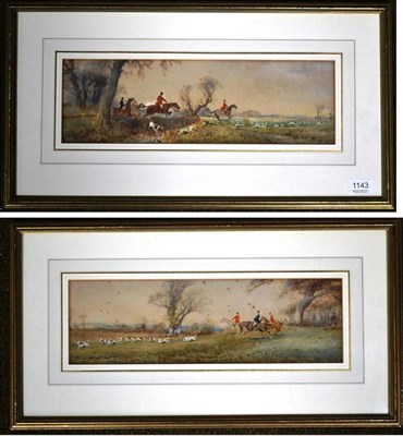 Lot 1143 - Arthur Willett (fl. 1883-1892) ";In Full Cry"; and ";On the Scent";, one signed, watercolour...