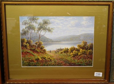 Lot 1146 - Everett William Mellor (1878-1965) ";Windermere"; Landscape with sheep grazing, signed, bears...