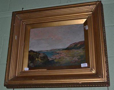 Lot 1155 - John Lochhead (1886-1921) View of the Scottish coastline, signed and dated 1910, bears artist label