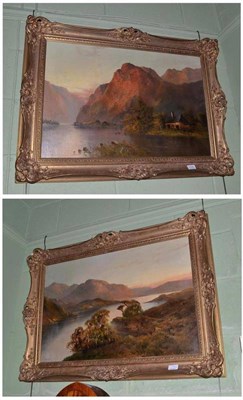 Lot 1158 - F. E. Jamieson (19th/20th century) ";Glen Goil Argyll"; and a highland loch scene, each signed, oil