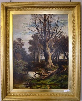 Lot 1173 - Abraham Hulk Junior (1851-1922) ";Autumn in Sussex";, signed, oil on canvas, 100cm by 74cm