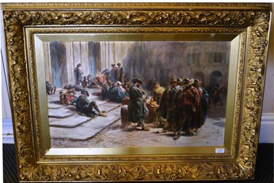 Lot 1175 - ^ Keeley Halswelle ARSA (1832-1891) ";Sketch in the Piazza Consolozione, Rome";, initialled,...