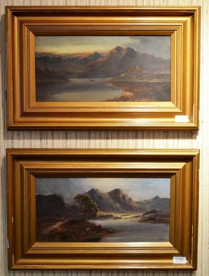 Lot 1188 - D* Hicks (Early 20th century) A pair of Scottish Highland scenes, each signed, oil on canvas,...