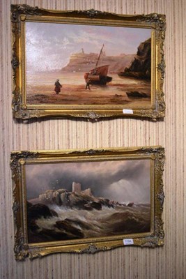 Lot 1194 - Edward King Redmore (1860-1941) ";Turberry Castle";; ";Turberry Lighthouse";, each signed, oil...