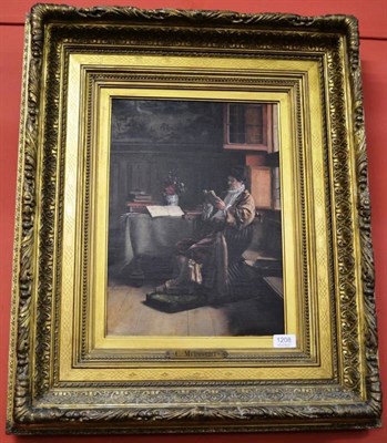 Lot 1208 - Charles Meissonier (19th century) A gentleman in Renaissance costume seated by a window...