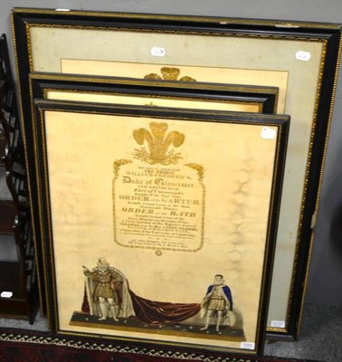 Lot 1222 - Large lithograph with gilt embossed details of the ceremony of the coronation of King George...