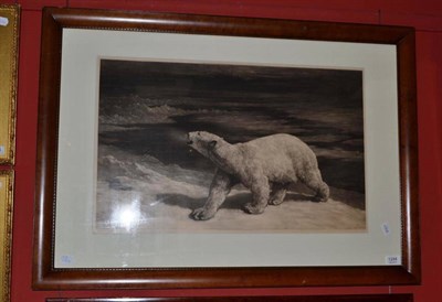 Lot 1244 - After Herbert Dicksee (1862-1942) A polar bear, signed in pencil, a black and white engraving...