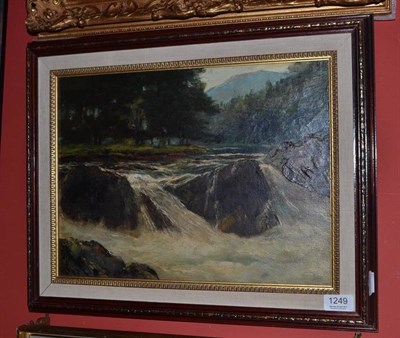 Lot 1249 - George Drummond Fish (fl.1906-1938) ";A Mountain Torrent, North Wales";, initialled, inscribed...