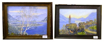 Lot 1263 - Ernst Zuppinger (1875-1948) Swiss, Lake Lucerne and another, each signed and dated 1923 and...