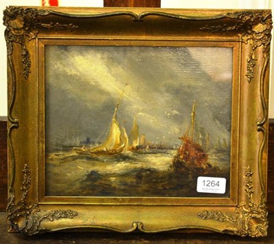 Lot 1264 - Attributed to William Joseph J.C. Bond (1833-1926) ";The Gleam before the Storm"; Shipping in...