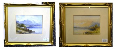 Lot 1278 - Emil Axel Krause (ex.1891-1914) ";On Loch Awe";; ";On Loch Elive";, each signed and inscribed,...