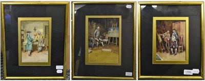 Lot 1294 - Alex Brantingham Simpson RI (fl.1904-1931) Artist seated in his studio beside his easel; ";The...