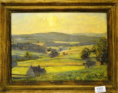 Lot 1331 - Reginald Grange Brundrit RA, ROI (1883-1960) ";Wharfedale";, signed, signed in pencil verso, oil on