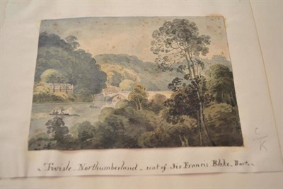 Lot 1346 - George Heriot (1766-1844) ";Twisle, Northumberland";, pencil and watercolour, 13.5cm by 18cm...