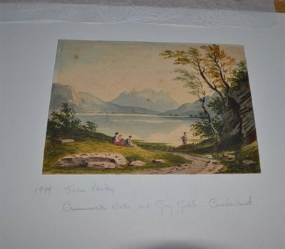 Lot 1347 - John Varley (1778-1842) ";Crumnock Water"; and ";Grey Gable, Cumberland";, signed, watercolour,...