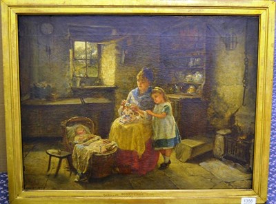 Lot 1356 - Circle of Haynes King RBA (1831-1904)  ";Maternal Joys";, signed and dated 1875, oil on canvas,...