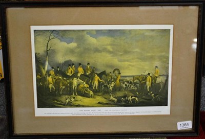 Lot 1364 - After Ferneley, The Quorn Hunt of 1825, a colour reproduction