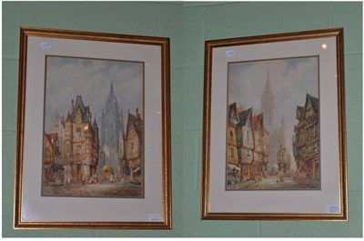 Lot 1373 - Henry Schafer (1854-1915) ";Ulm Germany";, ";Caen, Normandy";, each signed and inscribed,...