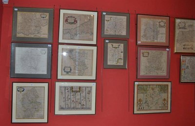 Lot 1396 - Early maps; Private owner collection including, John Speed, Rutlandshire, 1674, Robert Morden's...