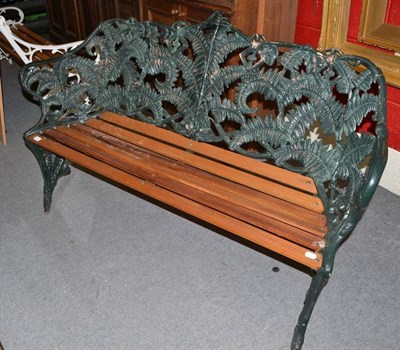 Lot 1441 - A Coalbrookdale style bench, 152cm wide