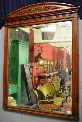 Lot 1452 - Late Victorian walnut over-mantel mirror