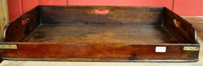 Lot 1474 - An 18th century mahogany butler's tray, 77cm wide