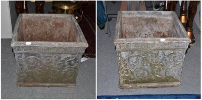 Lot 1482 - Two lead garden planters stamped 'The Bulbeck Foundry, 96'