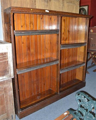 Lot 1509 - ^ Late Victorian oak bookcase with adjustable shelves  Possibly designed by Alfred Waterhouse...