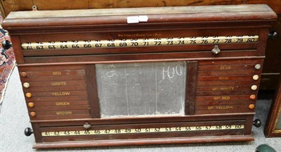 Lot 1511 - Late Victorian mahogany score board by Orme & Sons Ltd